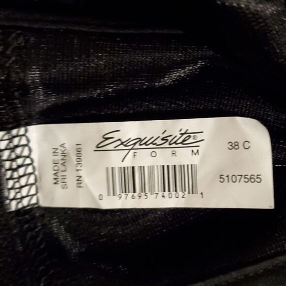 Exquisite Form Bustier Girdle VTG  38C black - Picture 2 of 5